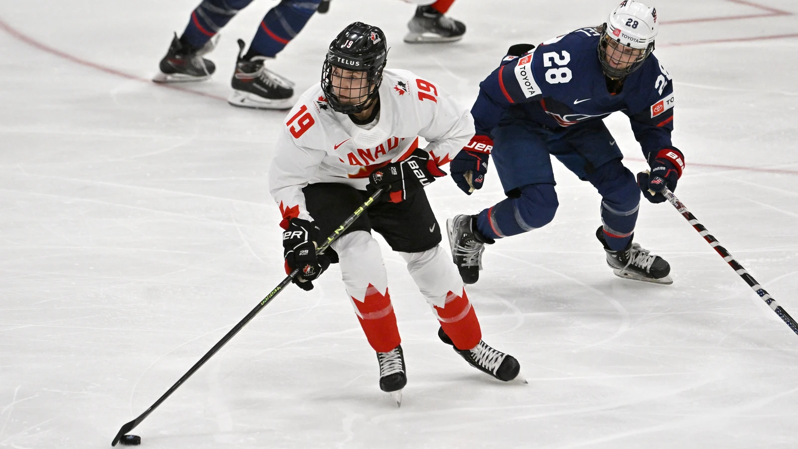 United States forward Amanda Kessel skates against Canada during the IIHF Women's World Championship on April 16, 2023. File photo.