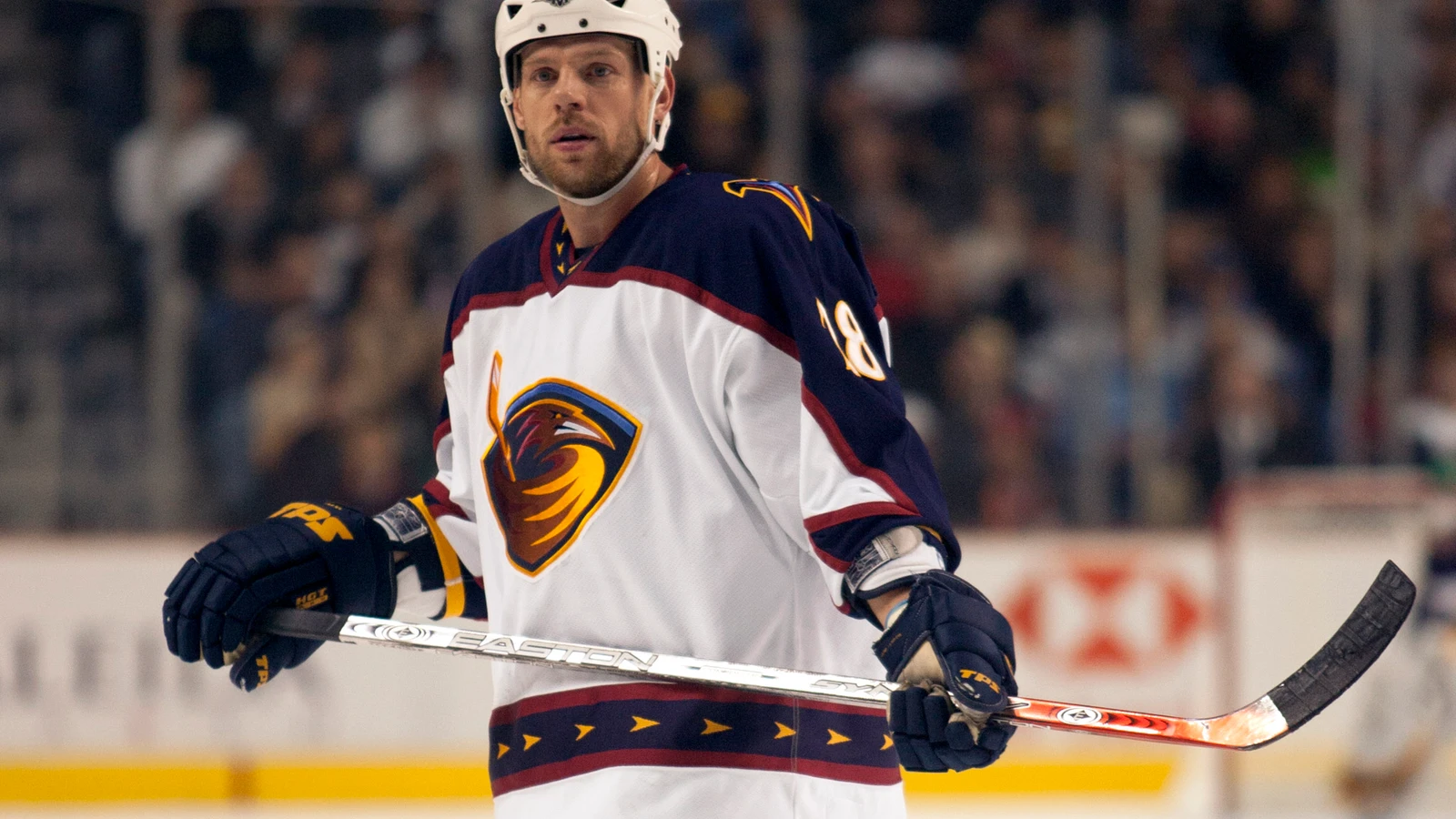 Atlanta Thrashers right wing Marian Hossa skates against the Buffalo Sabres at HSBC Arena on October 28, 2006. Historical file photo.