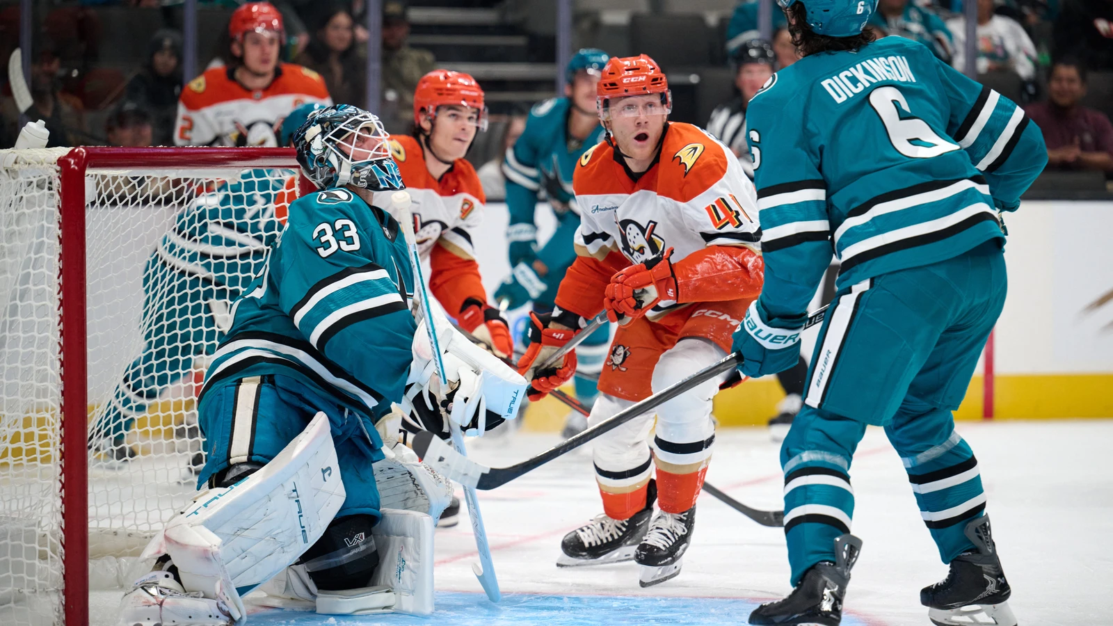 File photo: Anaheim Ducks centre Nathan Gaucher during a preseason game against the San Jose Sharks at SAP Center on Sept. 24, 2026.