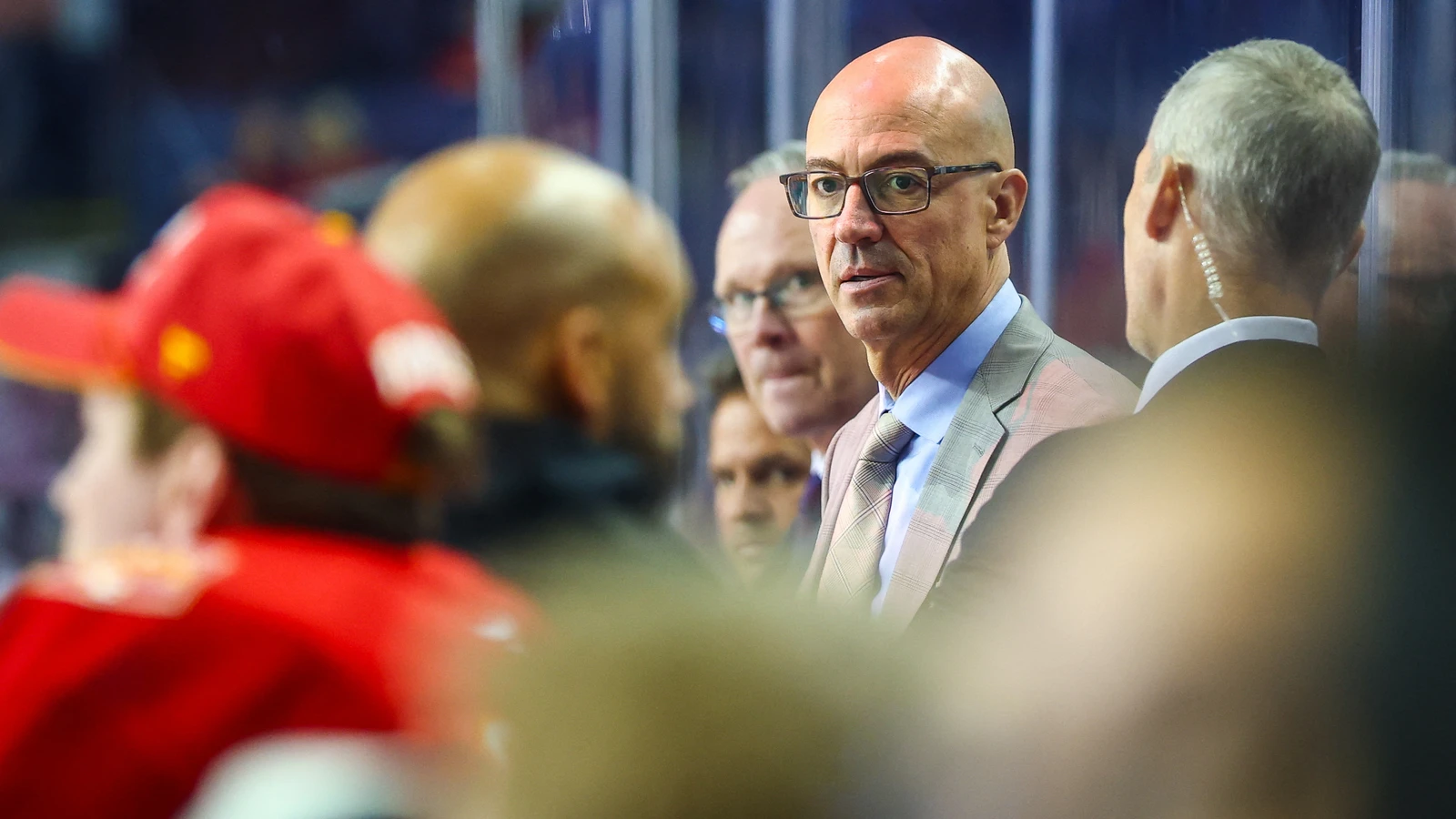 File photo: Calgary Flames head coach Ryan Huska watches play from the bench against the Seattle Kraken on September 20, 2026.