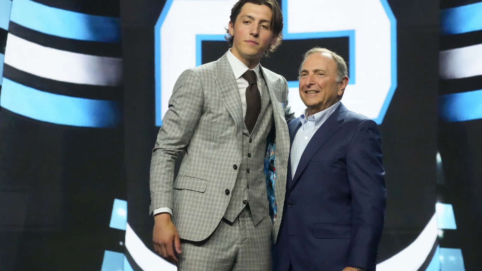 File photo: Caleb Desnoyers is selected fourth overall by the Utah Mammoth at the 2025 NHL Draft in Los Angeles on June 27, 2025.