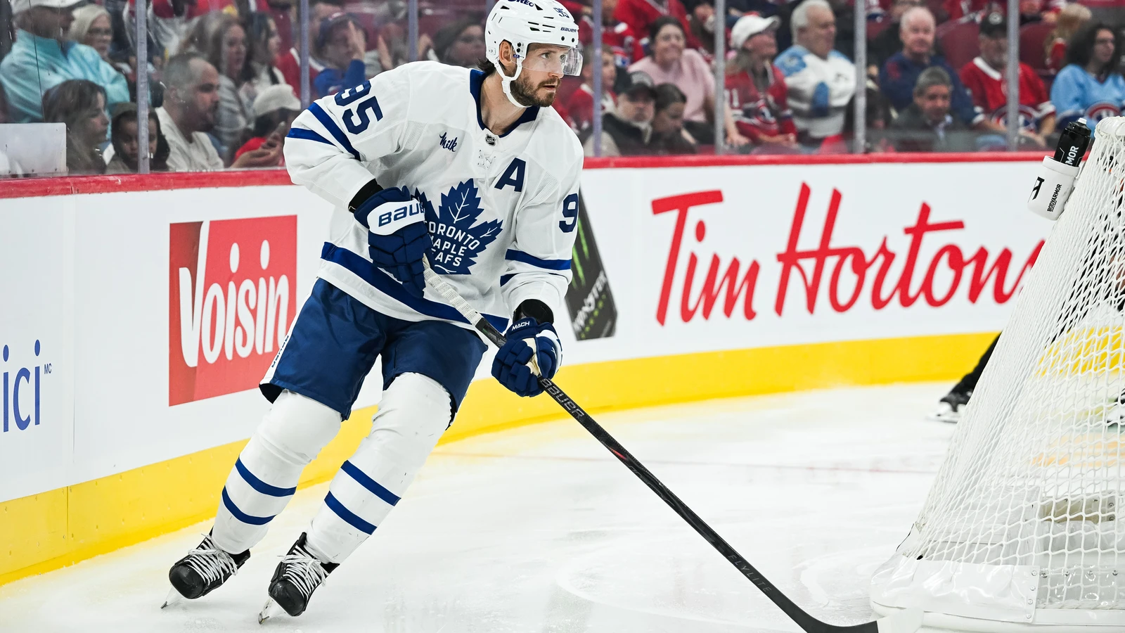 File photo: Toronto Maple Leafs defenceman Oliver Ekman-Larsson controls the puck against the Montreal Canadiens at Bell Centre.