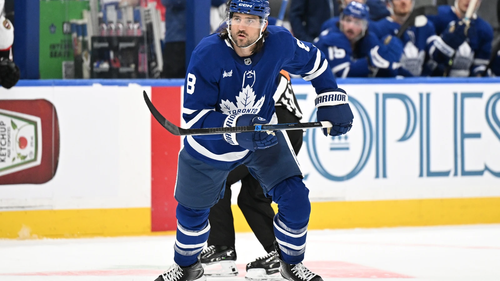 File photo: Toronto Maple Leafs defenceman Chris Tanev skates on the ice.