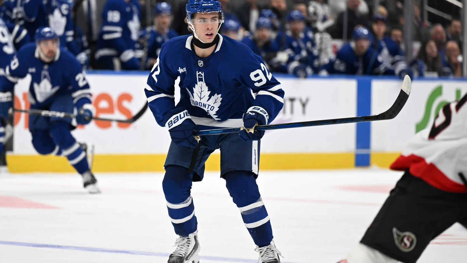 File photo: Toronto Maple Leafs forward Gavin McKenna skates up ice against the Ottawa Senators during a preseason game in Toronto on Sept. 23, 2026.