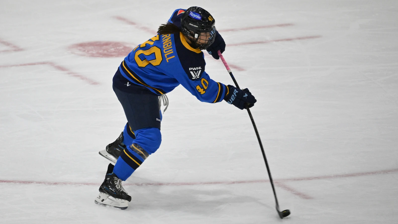 Blayre Turnbull shoots for the Toronto Sceptres against the Boston Fleet on November 30, 2024. PWHL file photo.