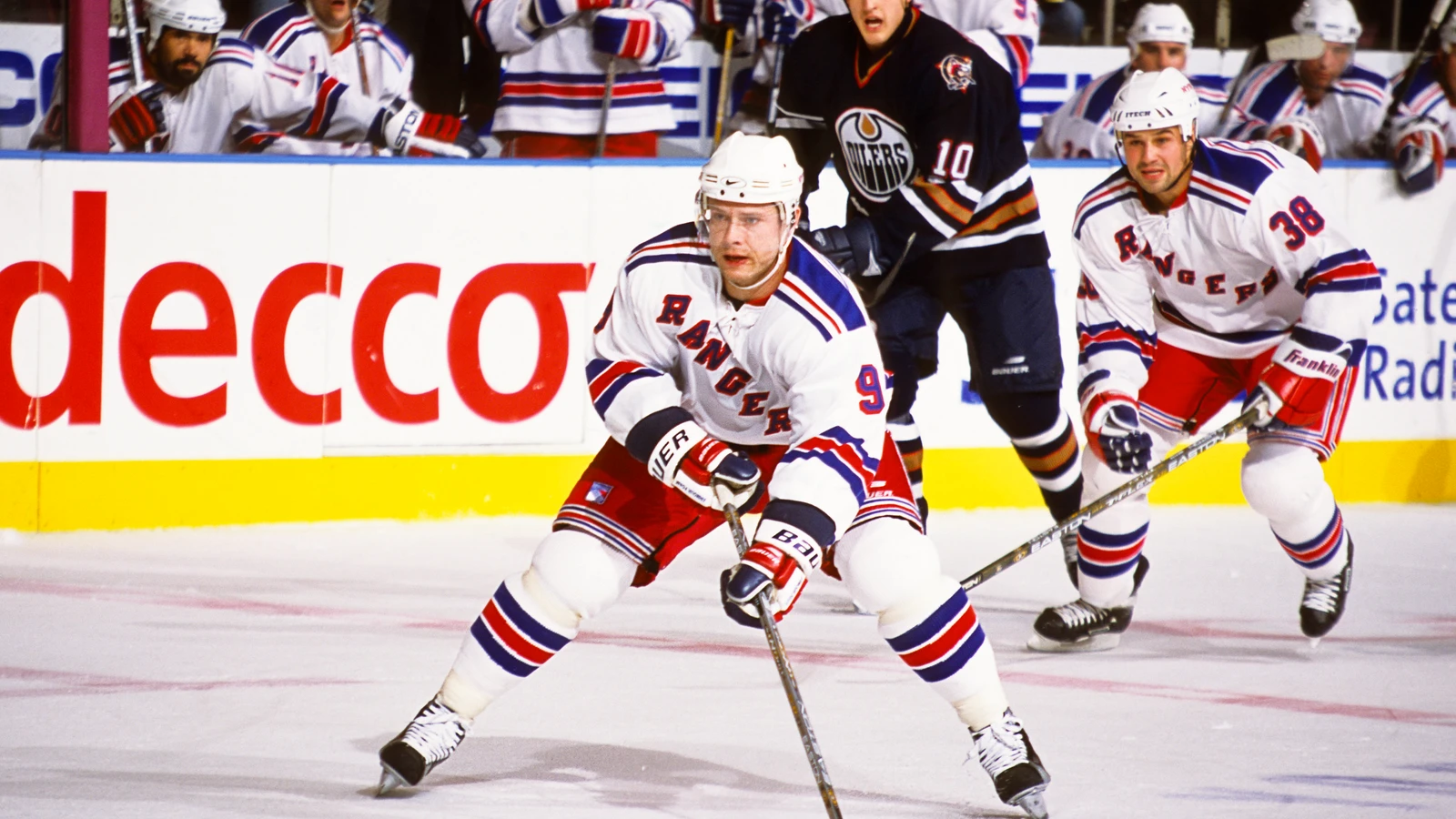 Shawn Horcoff skates for Edmonton against the New York Rangers in a 2002 file photo.