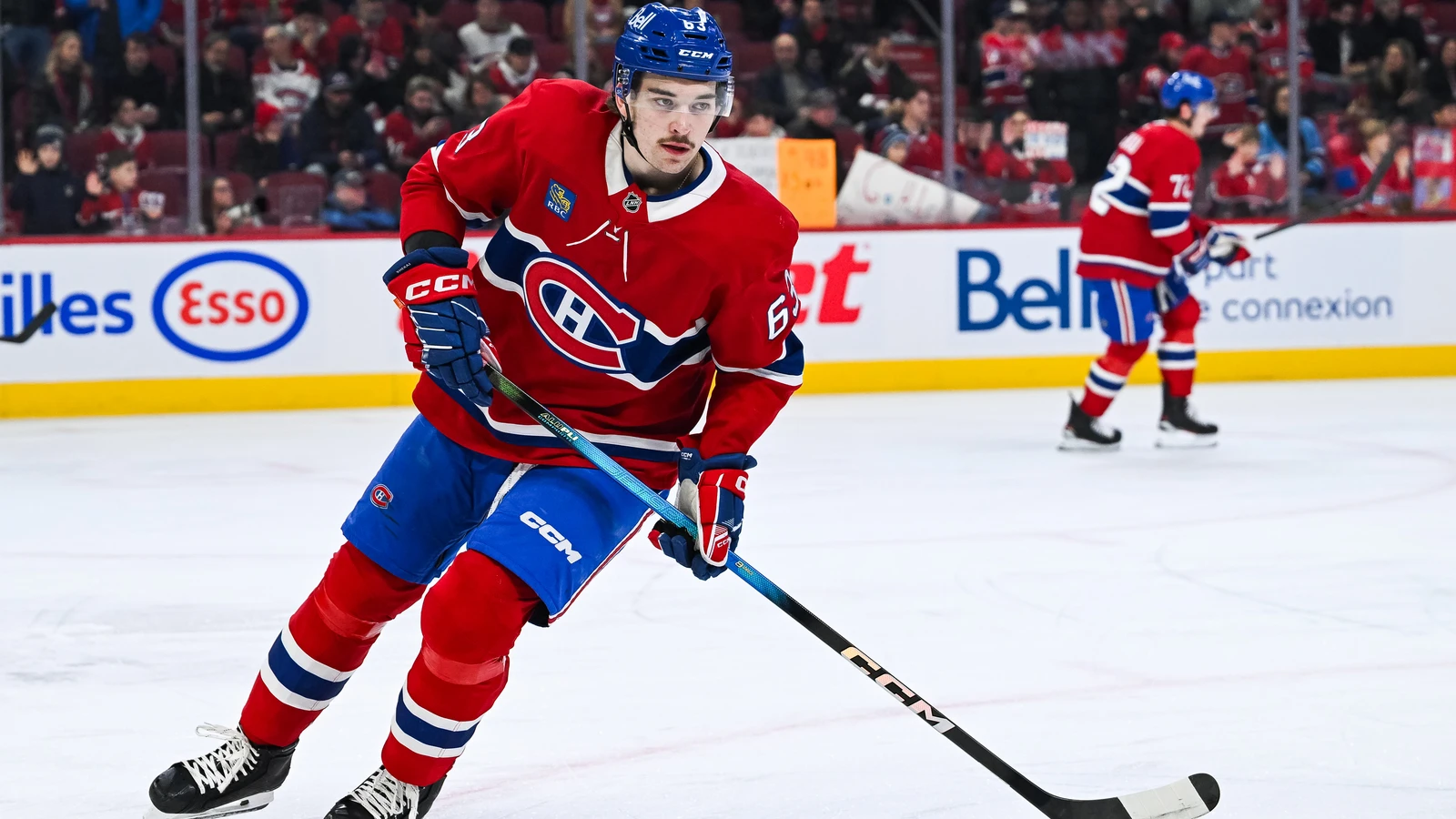 File photo: Montreal Canadiens forward Florian Xhekaj skates during warm-up before a game against the Ottawa Senators at Bell Centre on Dec. 2, 2025.