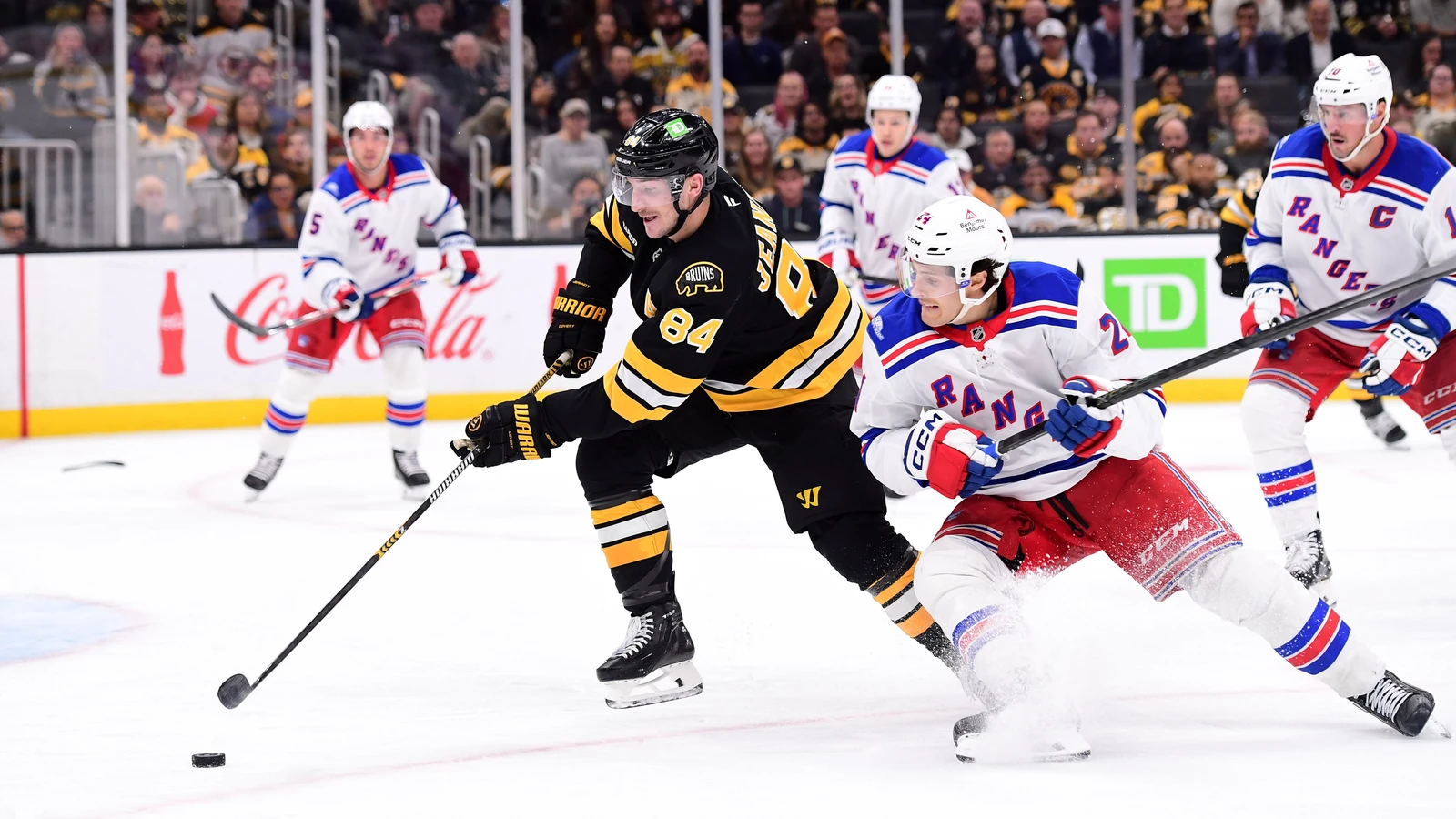 File photo: Boston Bruins forward Tanner Jeannot (84) controls the puck against the New York Rangers at TD Garden on Sept. 29, 2026.