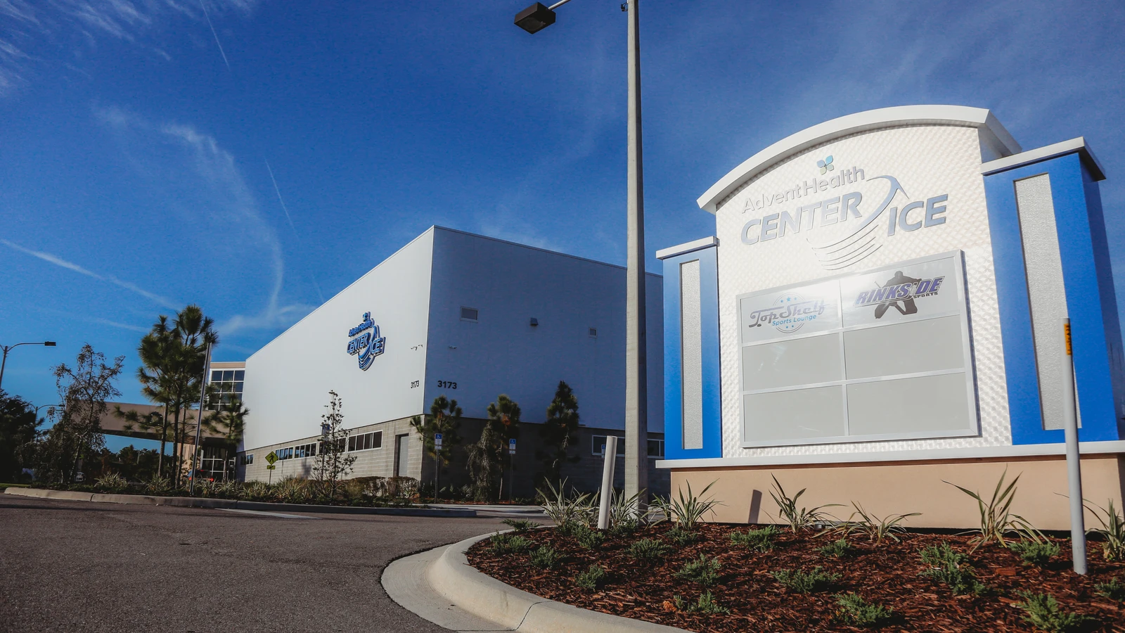 Exterior of AdventHealth Center Ice in Wesley Chapel, Florida, in a December 5, 2019 file photo. Zachary LaBella, Jordyn Kimmel and the 2026 USA Hockey national camps are not shown.