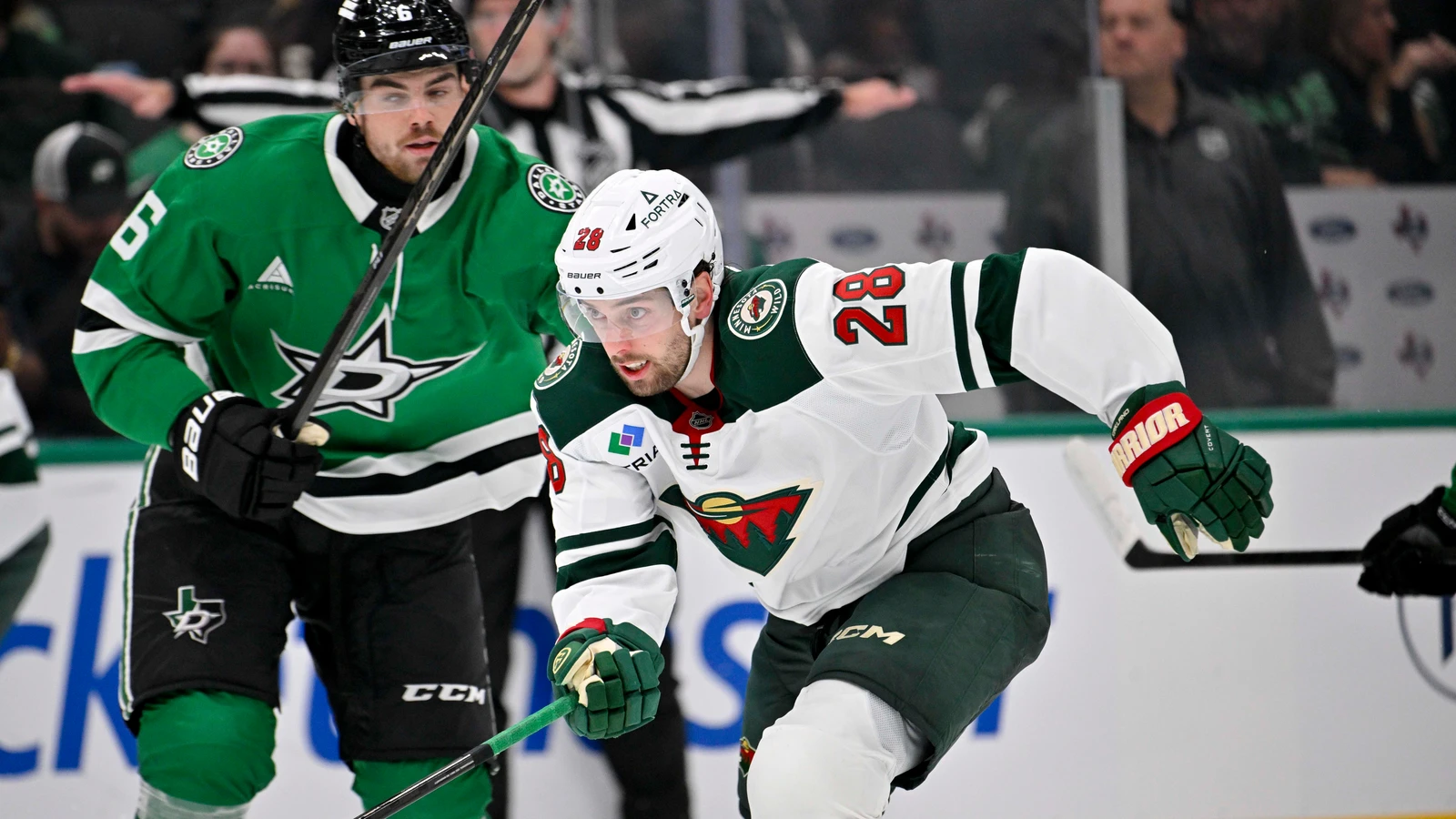 File photo: Minnesota Wild forward Justin Kirkland skates during a game against the Dallas Stars.
